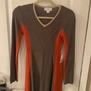 Colorblock sweater dress